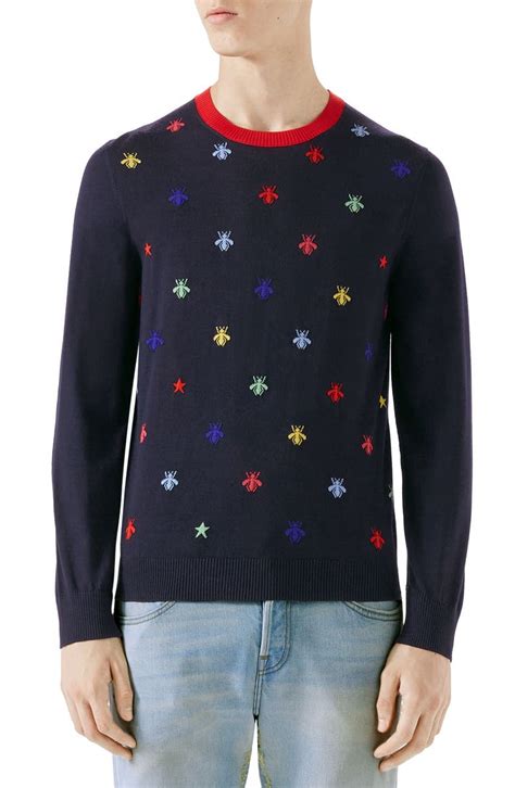 gucci ties bee|gucci bee embroidered sweater.